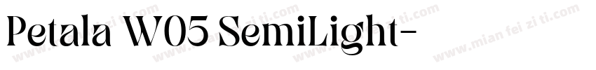 Petala W05 SemiLight字体转换